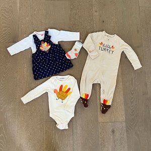 Thanksgiving Bundle size 6-12 months, Carters & Old Navy